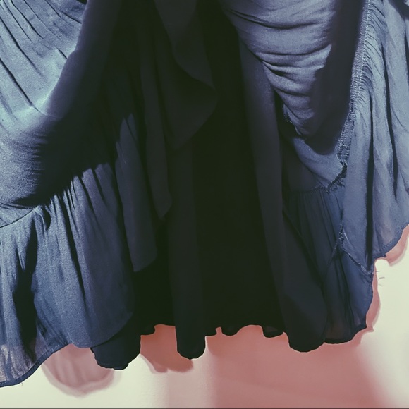 Navy Blue Loft Flounce Dress 8 - Picture 7 of 12